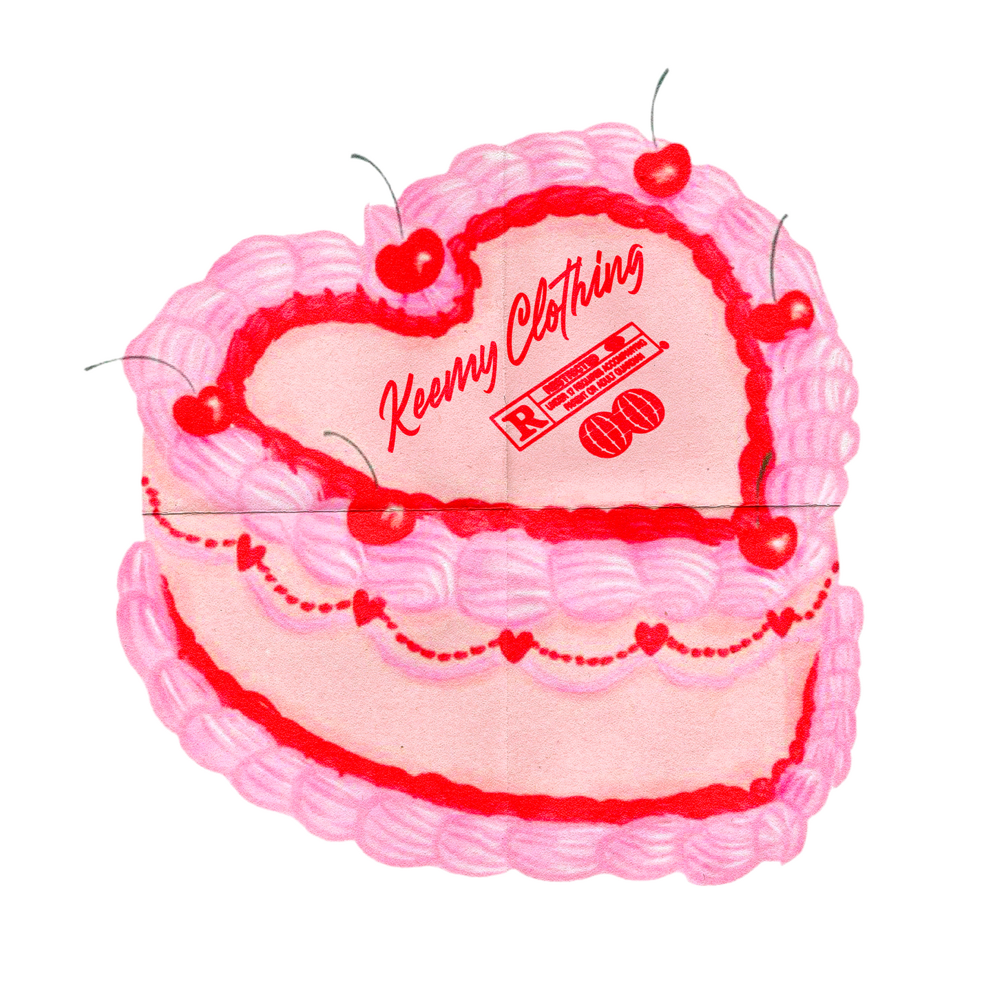 KEEMY Birthday Cake Oversize Fleeced Hoodie