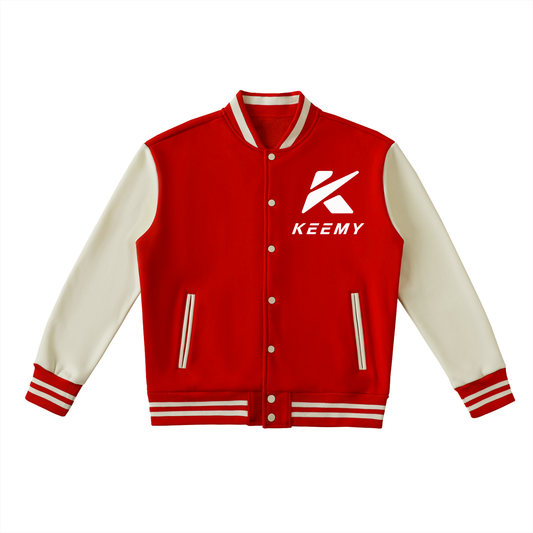 KEEMYTwo-Tone Fleeced Varsity 