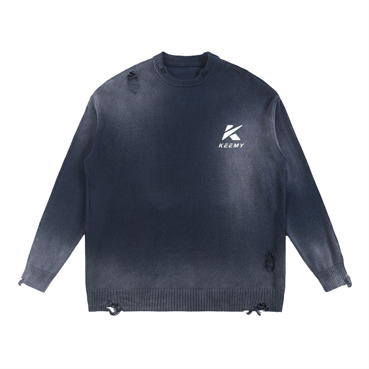 KEEMY Sun Fade Distressed Ripp