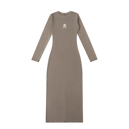 KEEMY Dyed Washed Slit Maxi Dr