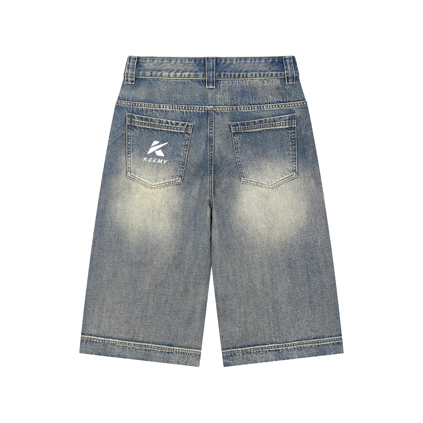 KEEMY Vintage Wash Baggy Denim