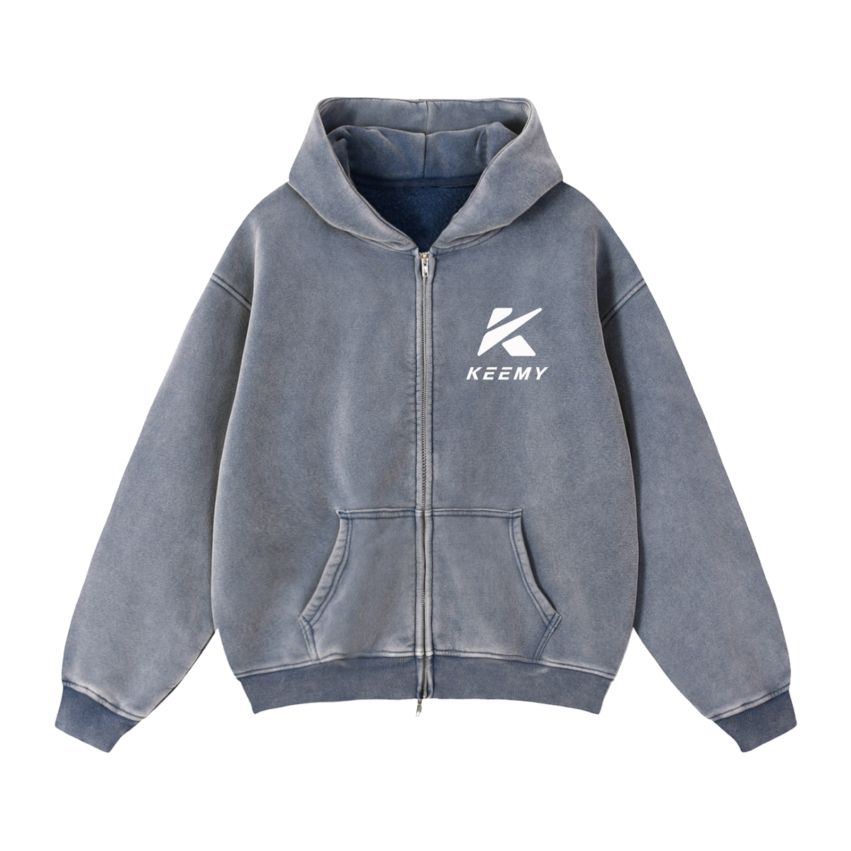 KEEMY Zip-Through Boxy Fleece 