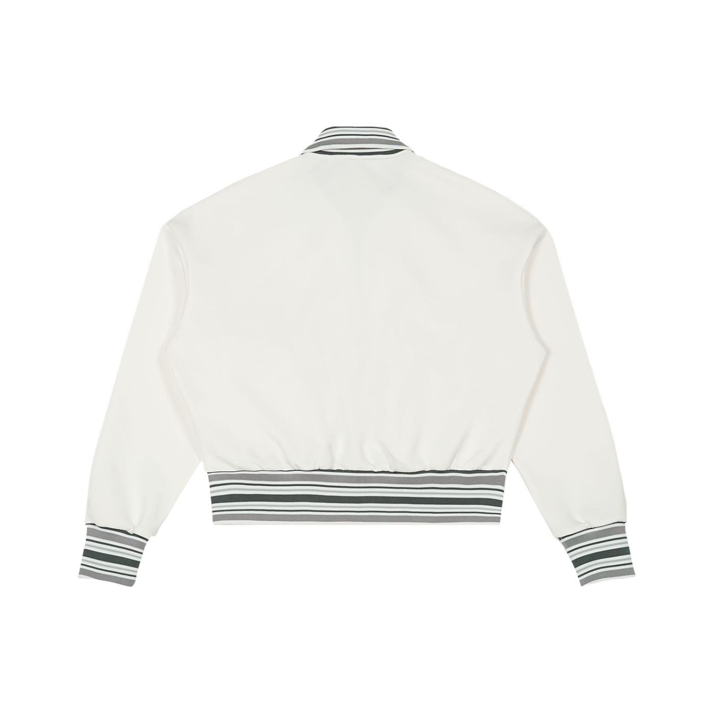 KEEMY Striped Rib Collar Zip J