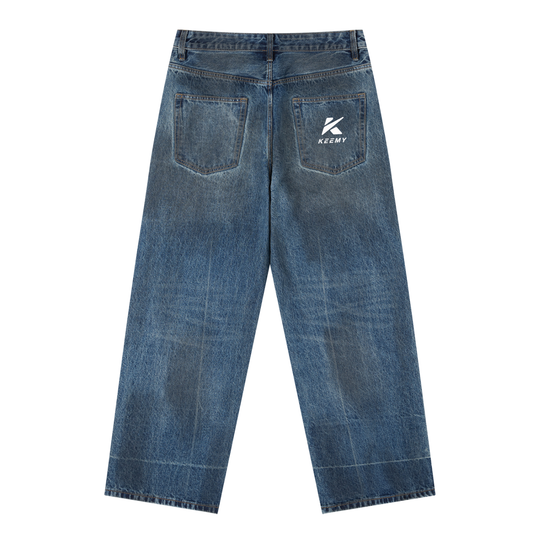 KEEMY Vintage Wash Baggy Denim