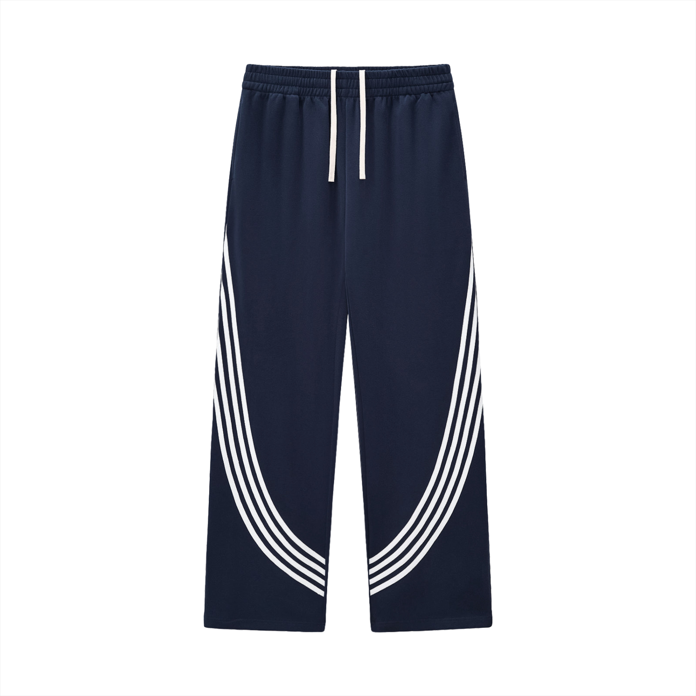 KEEMY Curved Stripe Straight Sweatpants