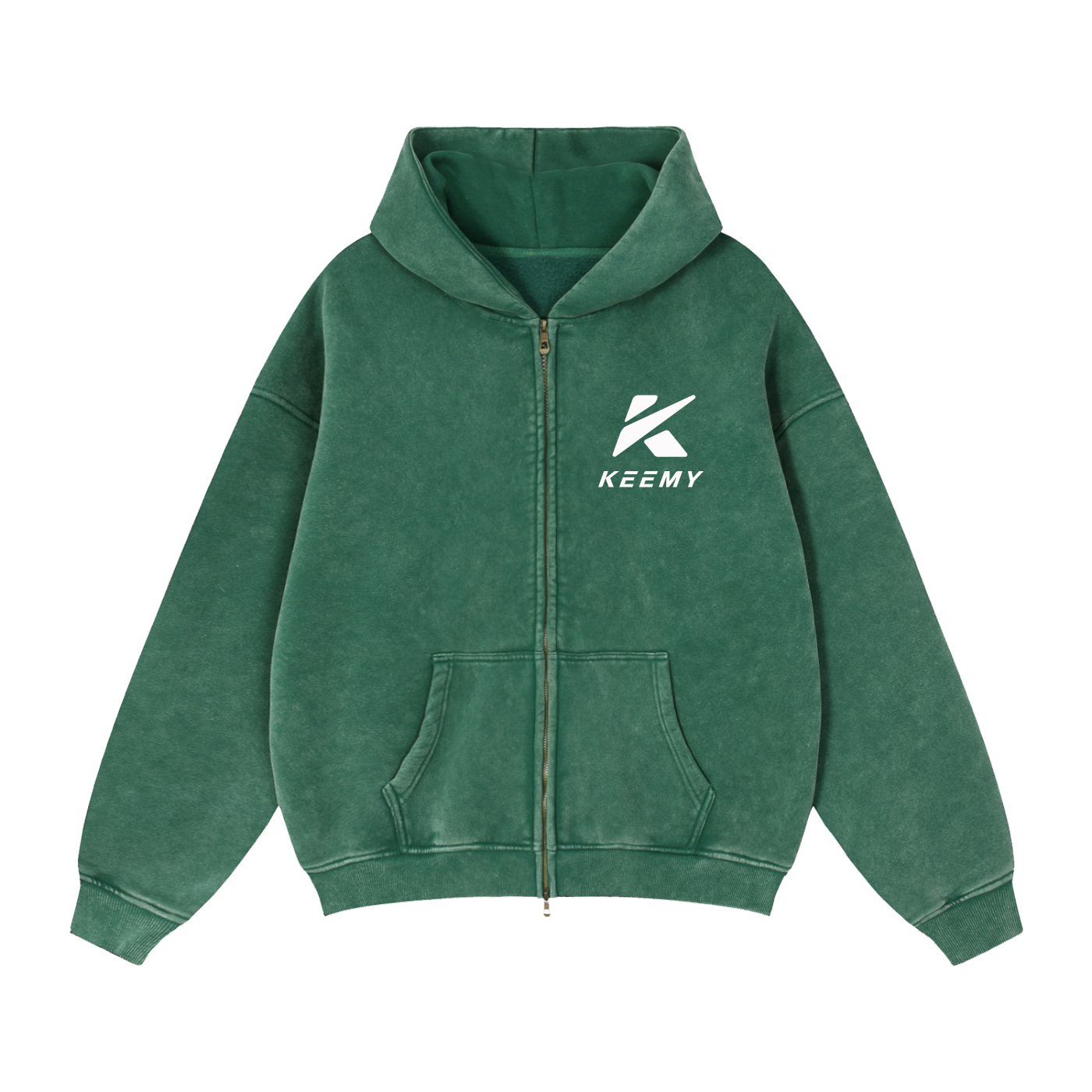 KEEMY Zip-Through Boxy Fleece 