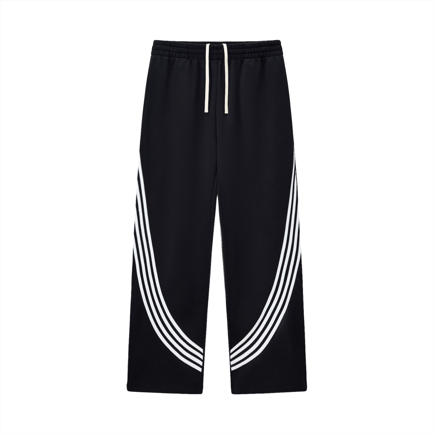 KEEMY Curved Stripe Straight Sweatpants