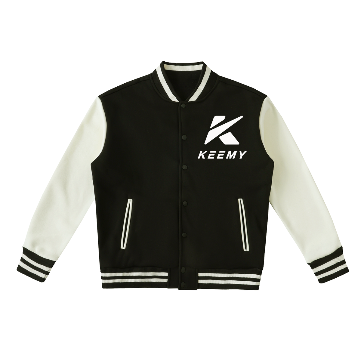 KEEMYTwo-Tone Fleeced Varsity 