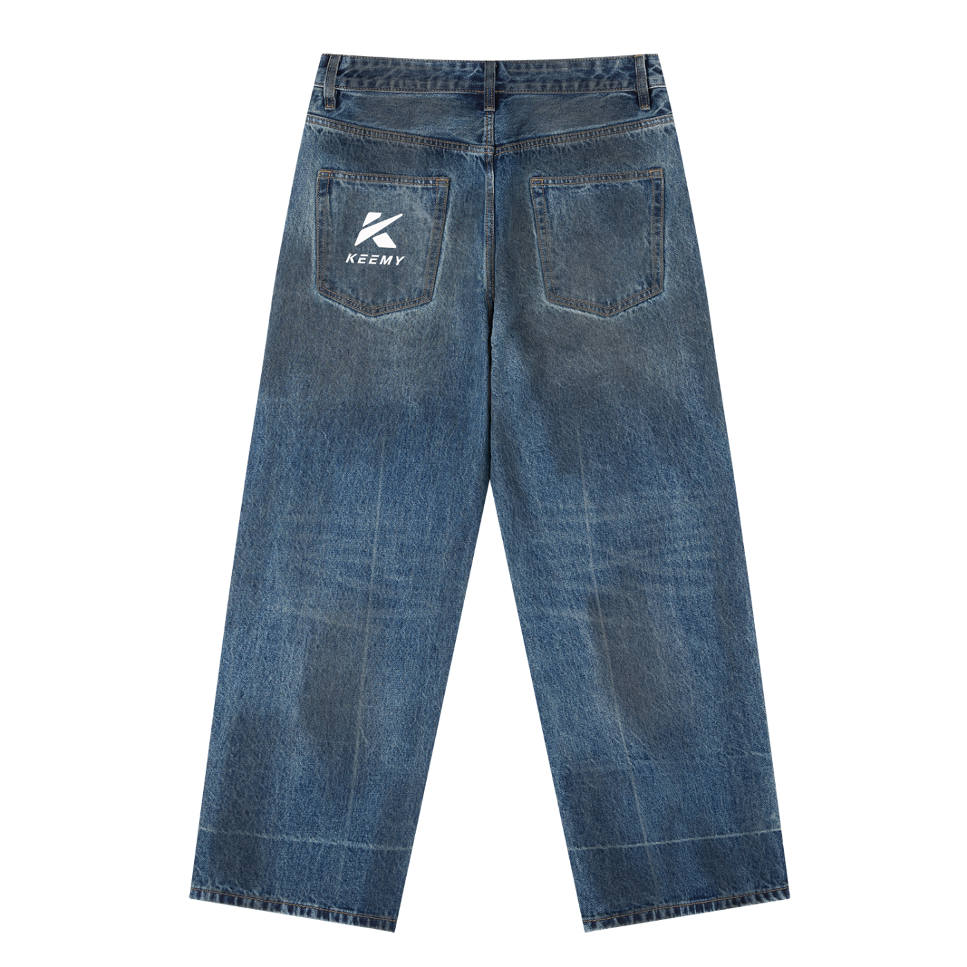 KEEMY Vintage Wash Baggy Denim