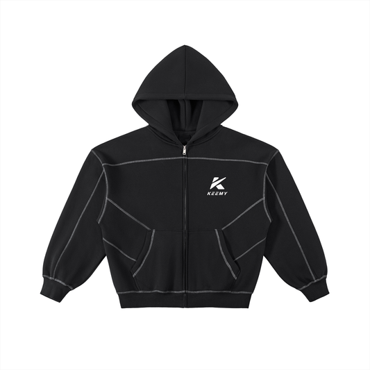 KEEMY Contrast-Stitched Boxy F