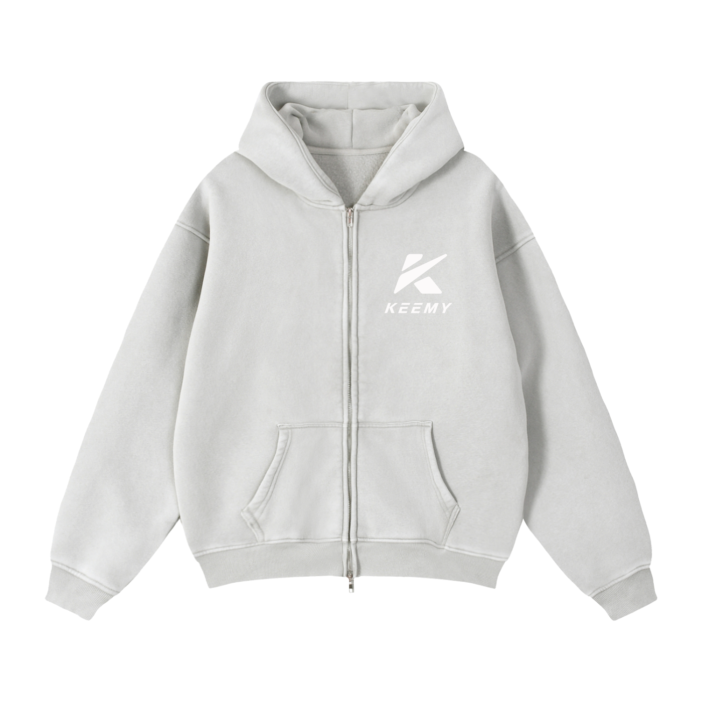 KEEMY Zip-Through Boxy Fleece 