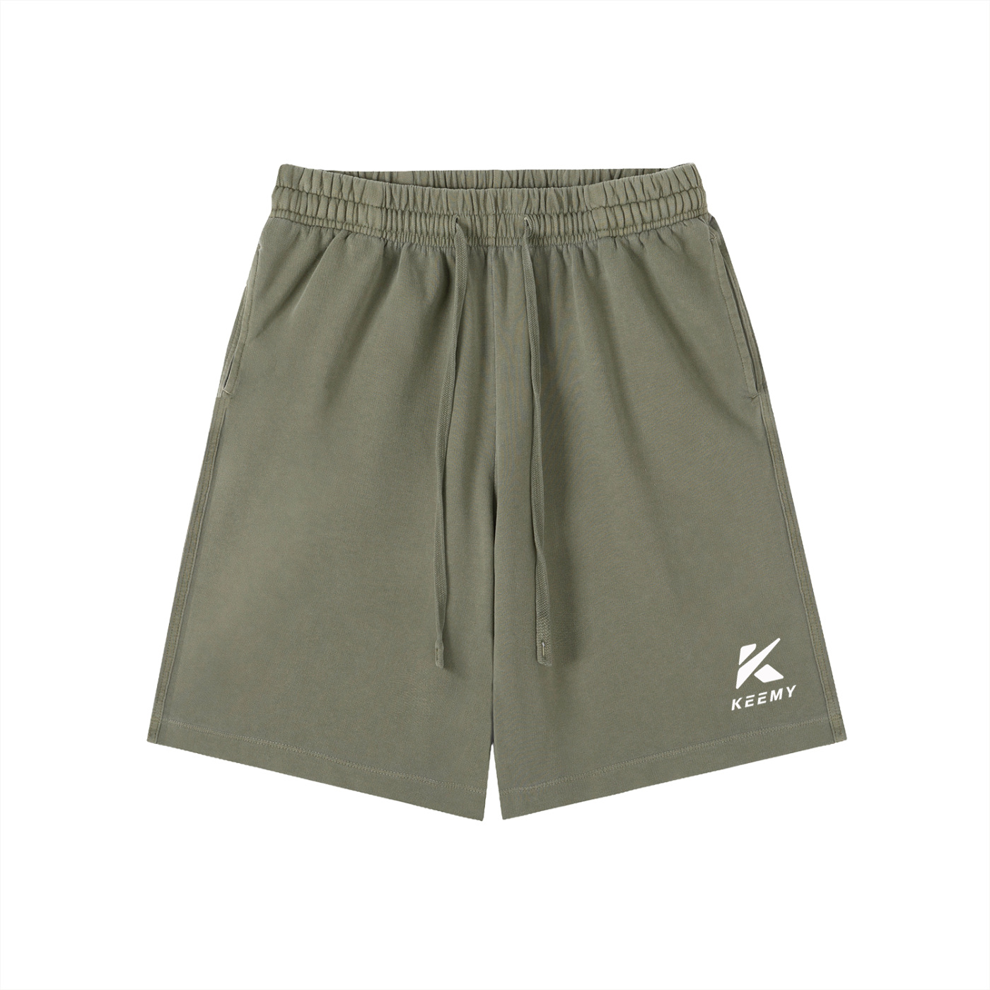KEEMY Vintage Wash Cotton Shor