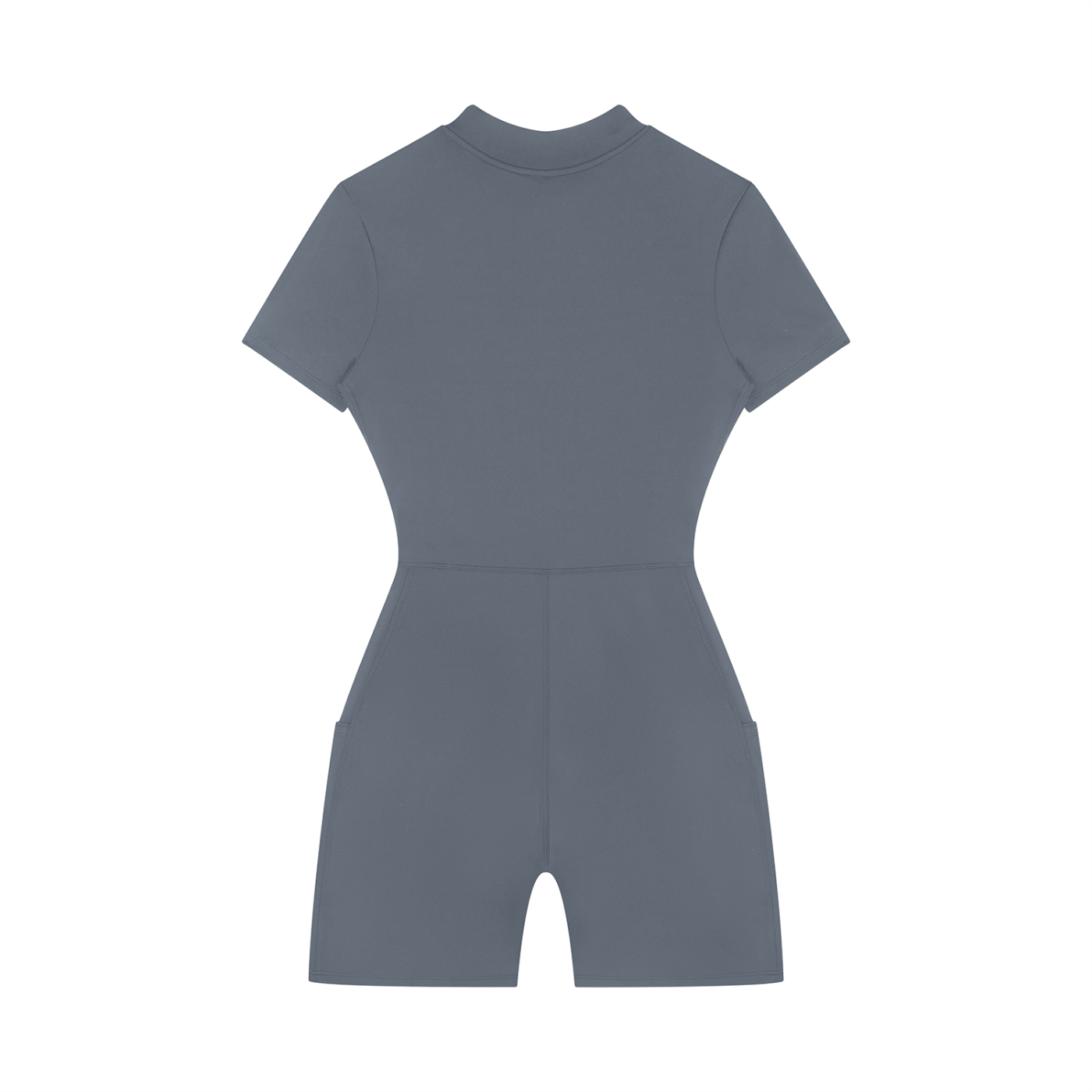 KEEMY Women's Quarter-Zip Short Sleeve Romper
