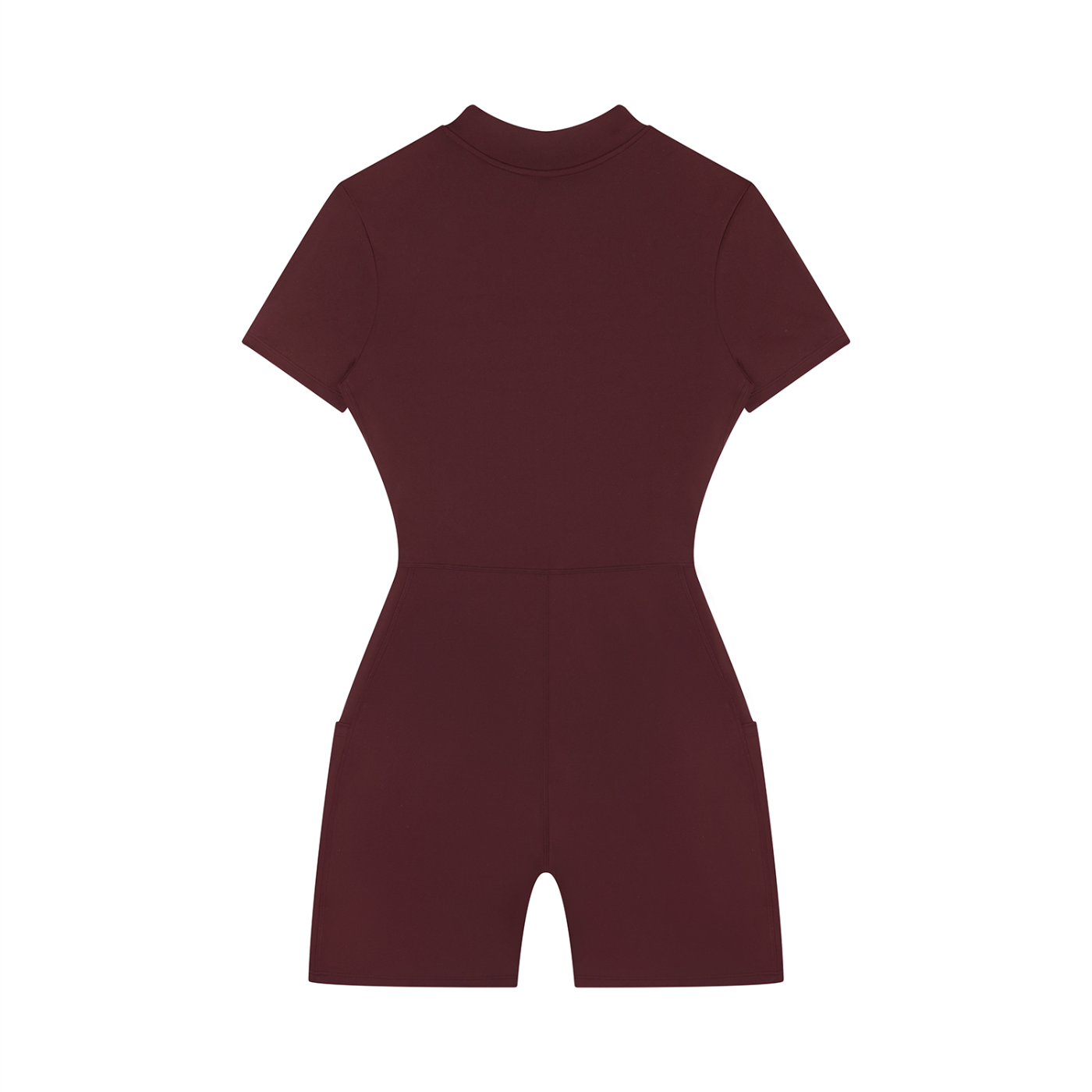 KEEMY Women's Quarter-Zip Short Sleeve Romper