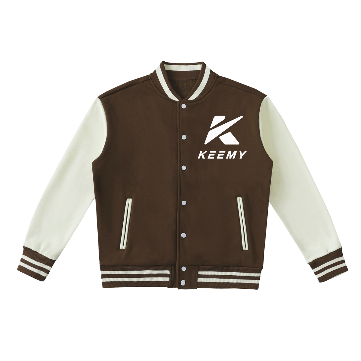 KEEMYTwo-Tone Fleeced Varsity 