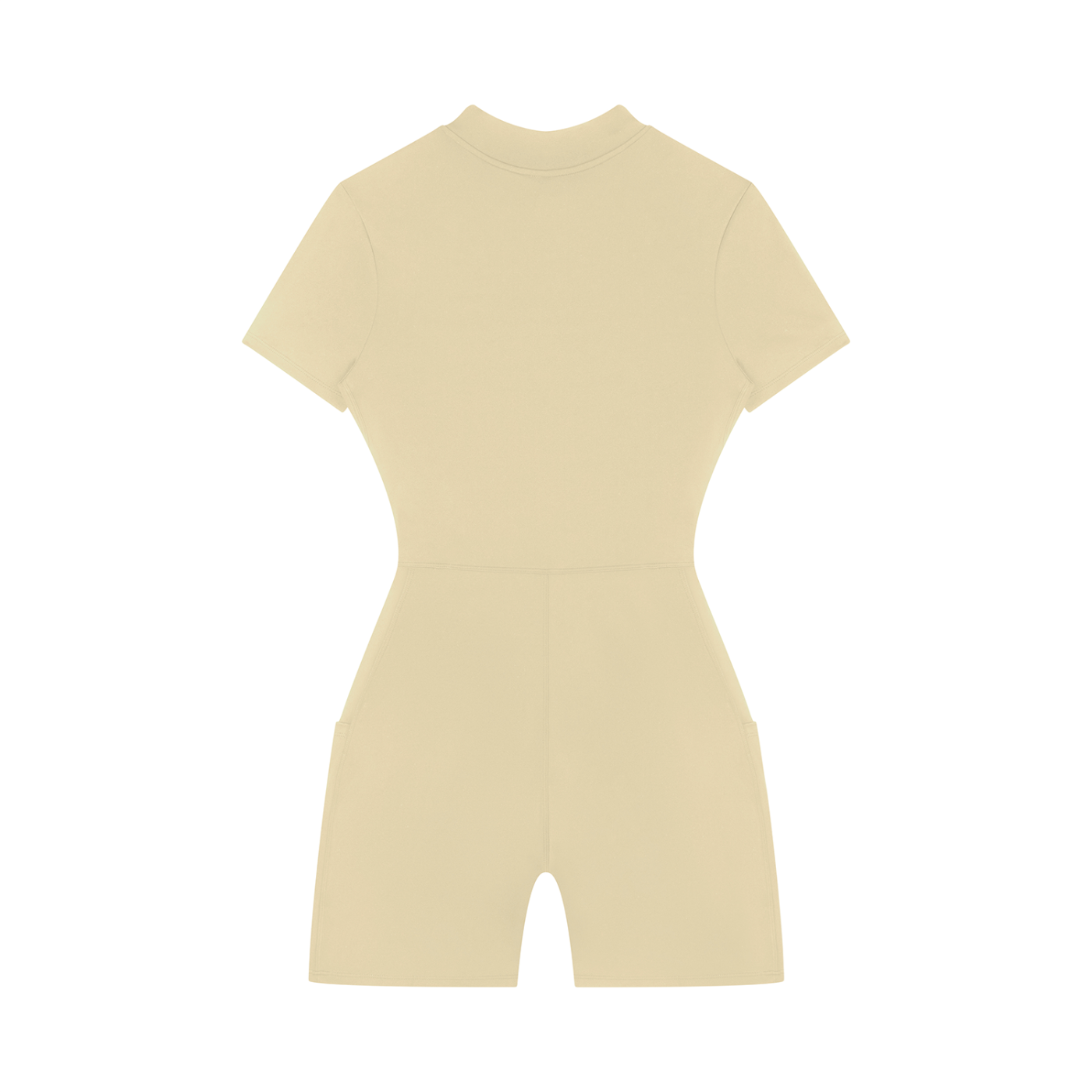 KEEMY Women's Quarter-Zip Short Sleeve Romper