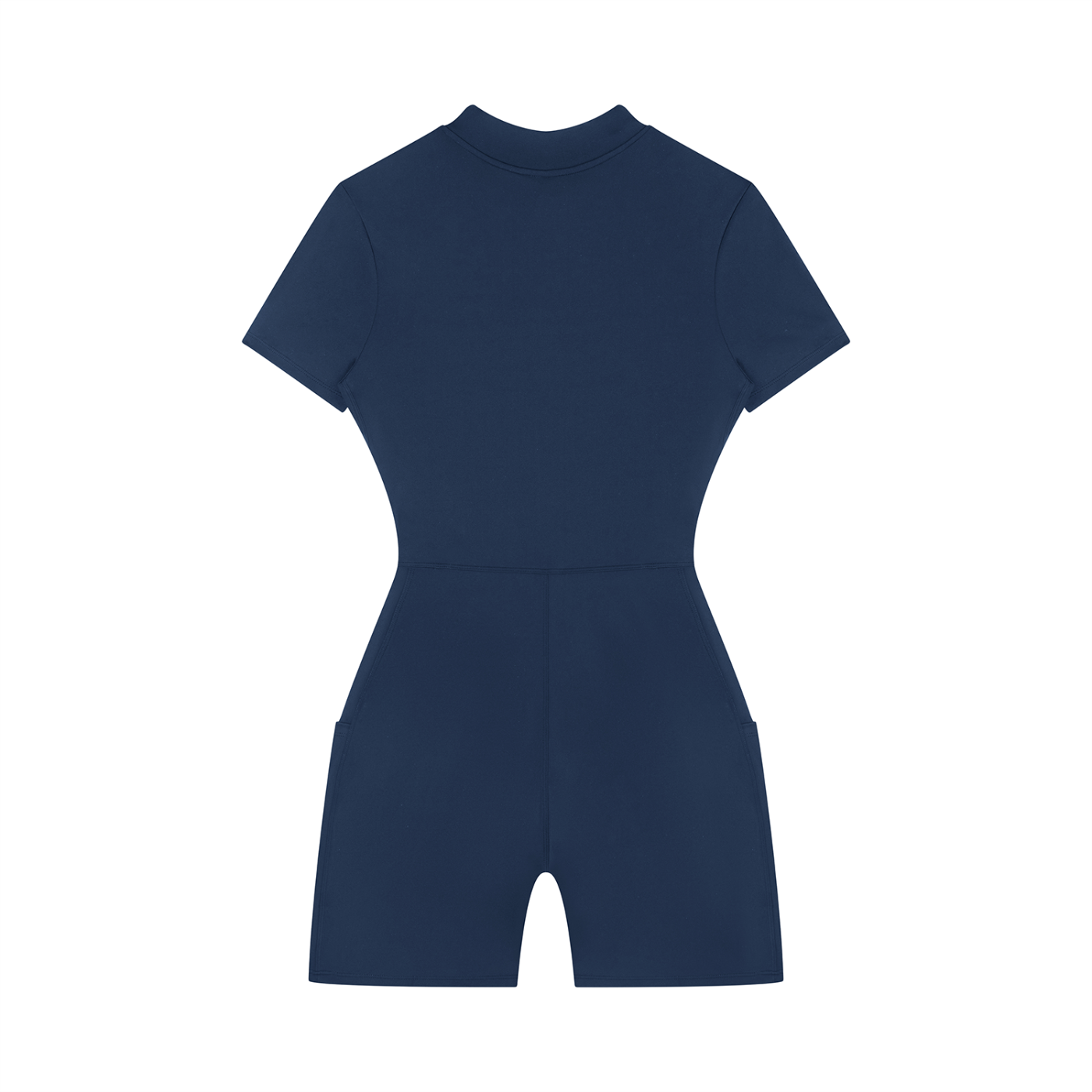 KEEMY Women's Quarter-Zip Short Sleeve Romper