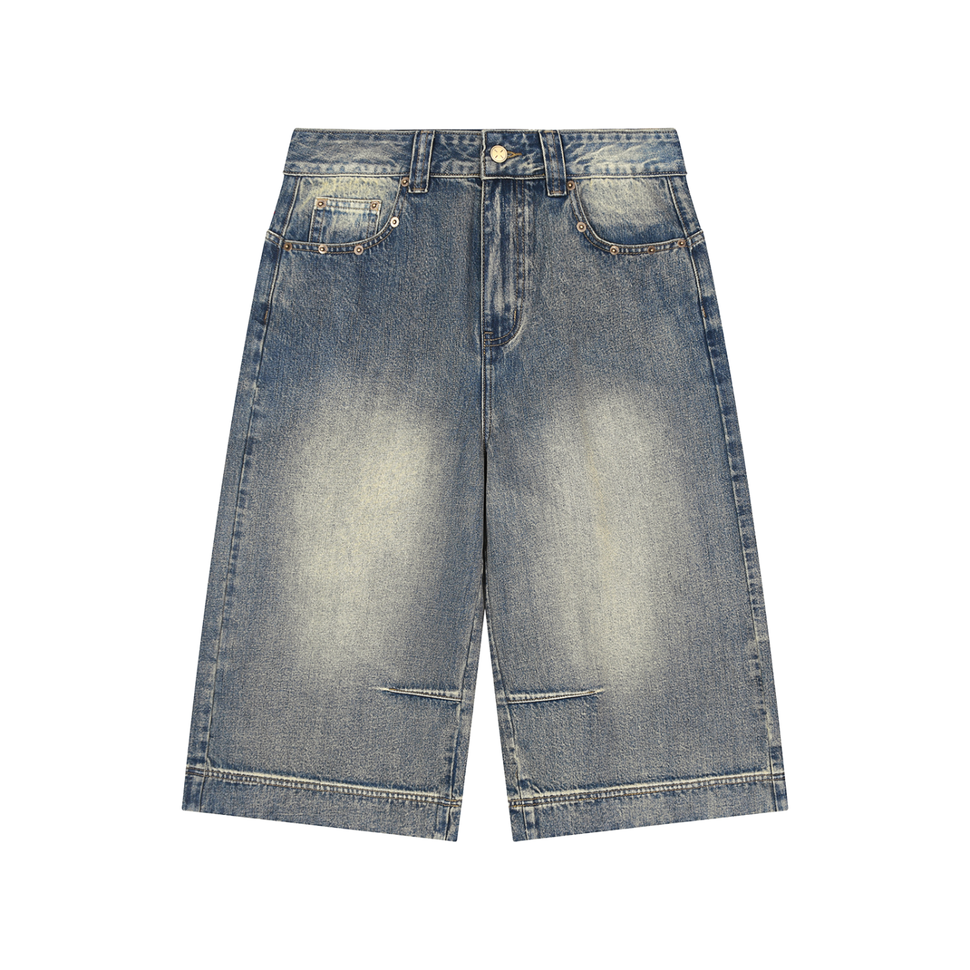 KEEMY Vintage Wash Baggy Denim