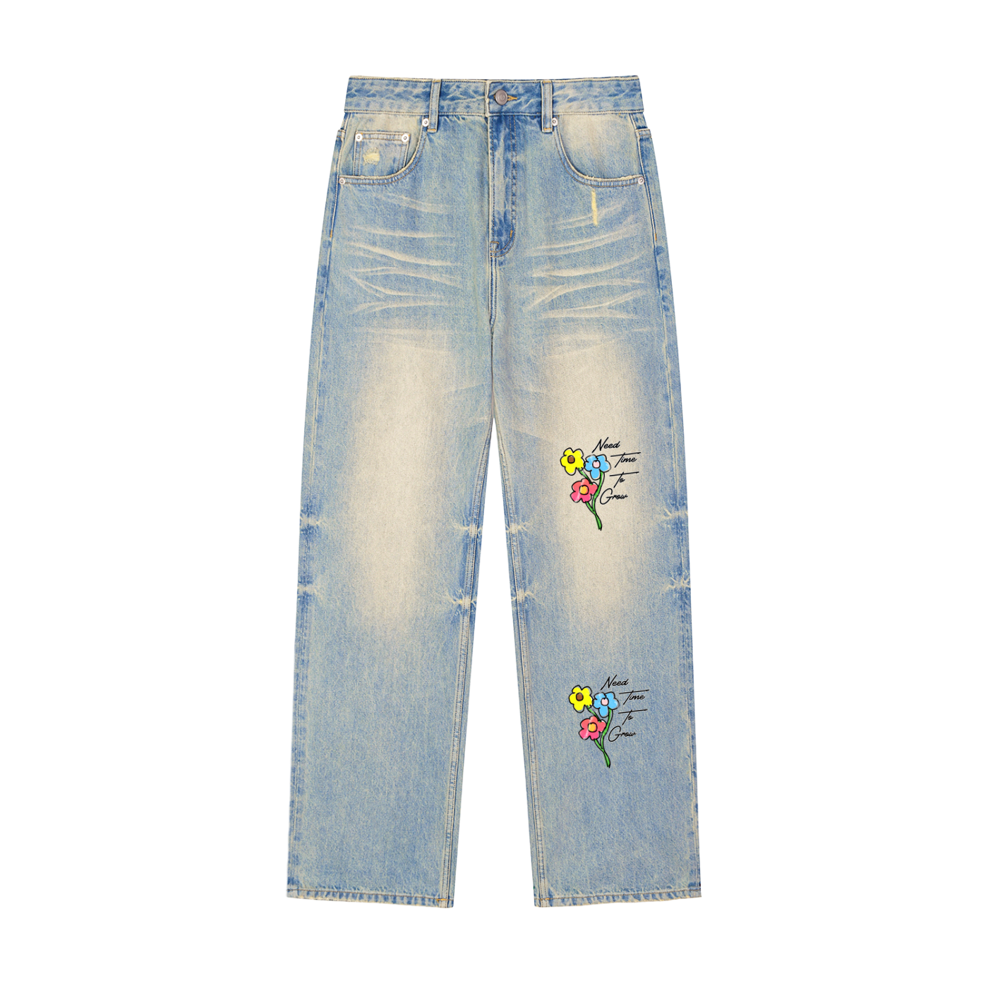 KEEMY Sun Fade Raw Hem Denim J
