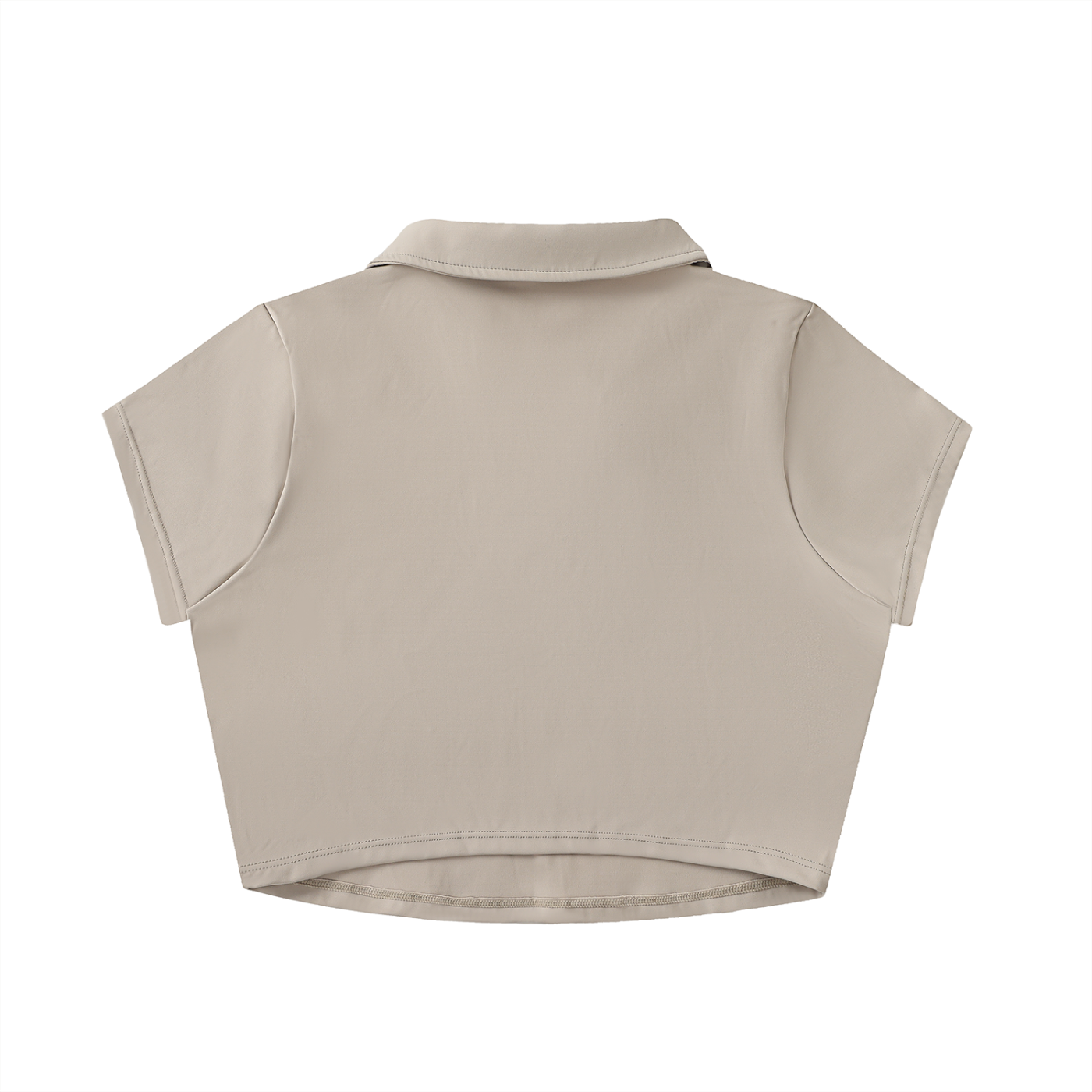 KEEMY V-Neck Lapel Crop Top