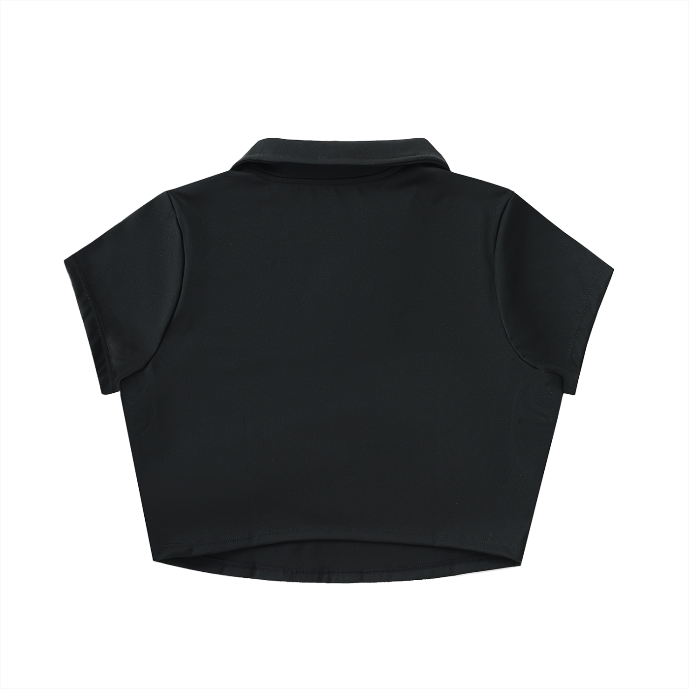 KEEMY V-Neck Lapel Crop Top