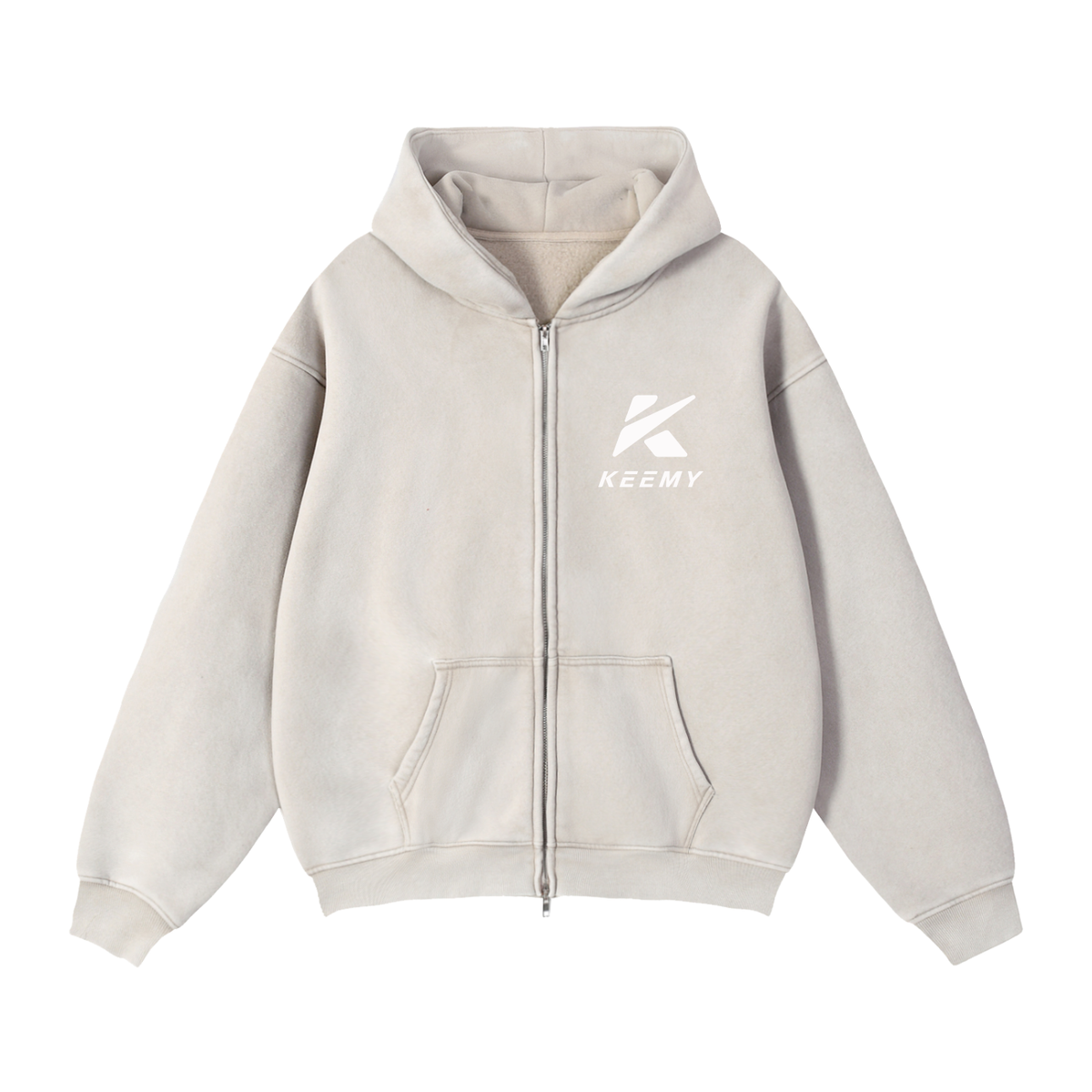 KEEMY Zip-Through Boxy Fleece 