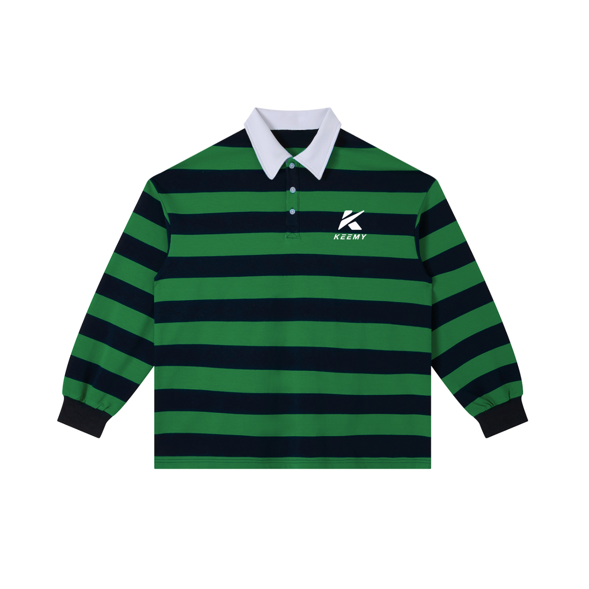 KEEMY Color Block Stripe Polo 