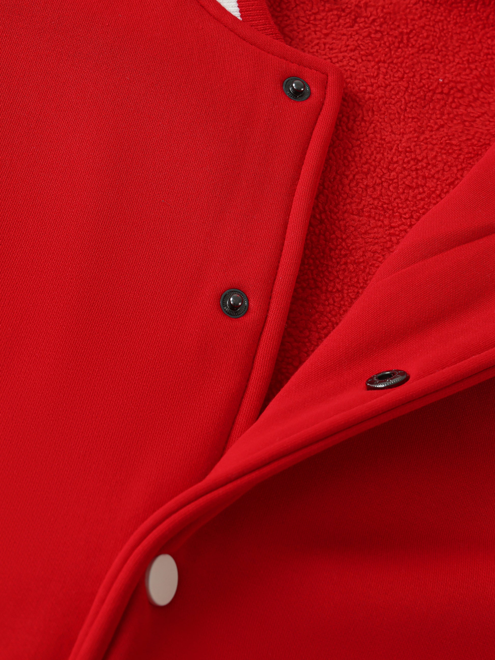KEEMYTwo-Tone Fleeced Varsity 