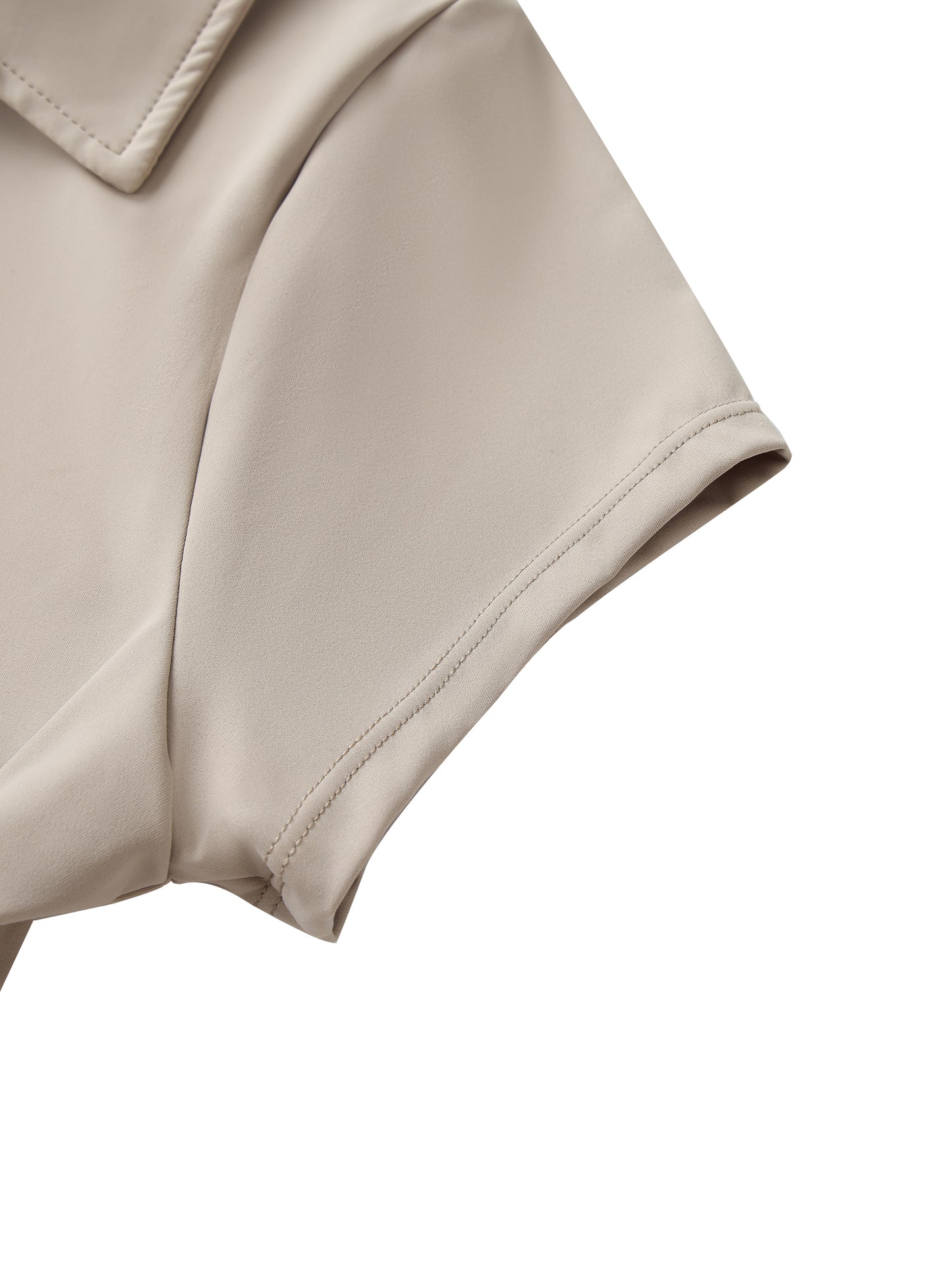 KEEMY V-Neck Lapel Crop Top