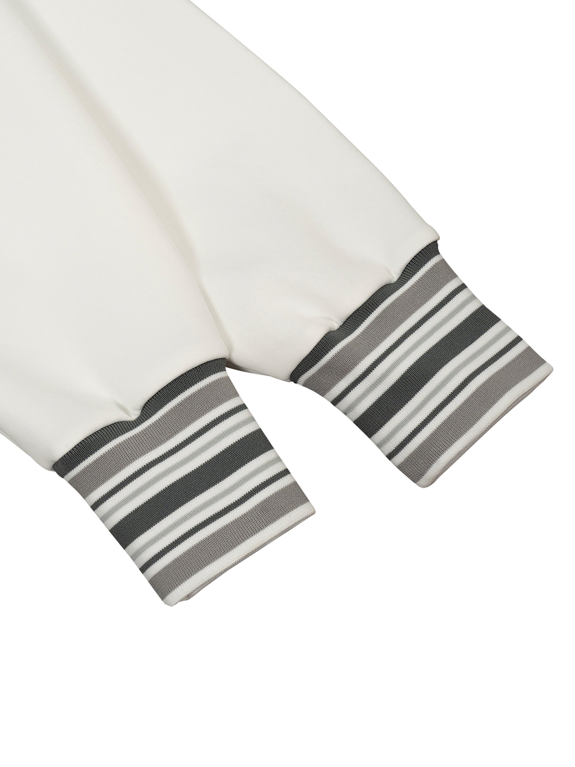 KEEMY Striped Rib Collar Zip J