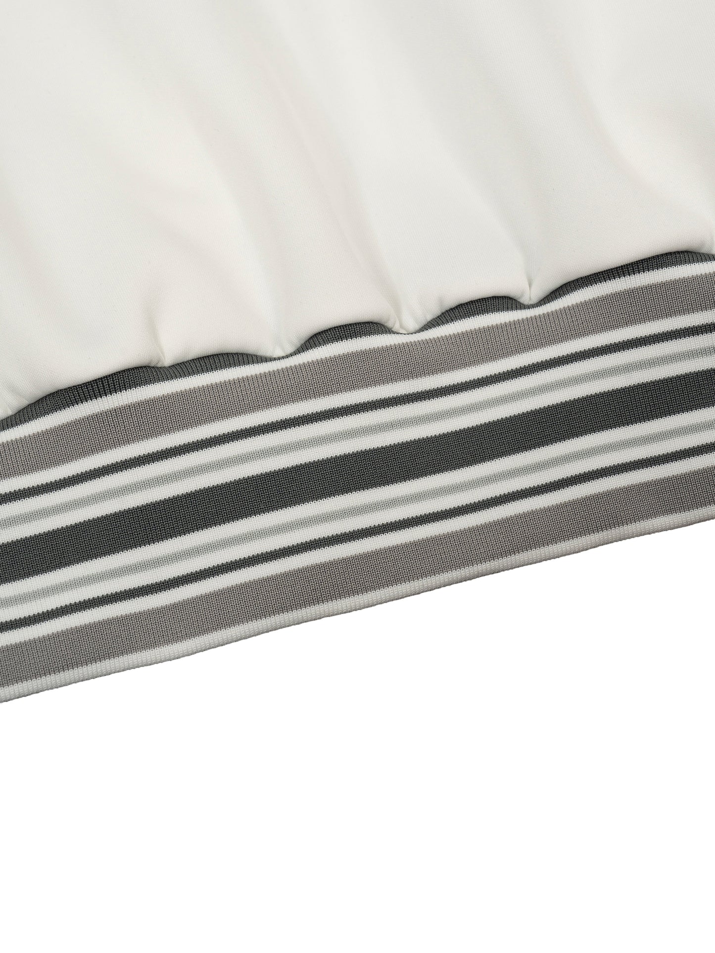 KEEMY Striped Rib Collar Zip J