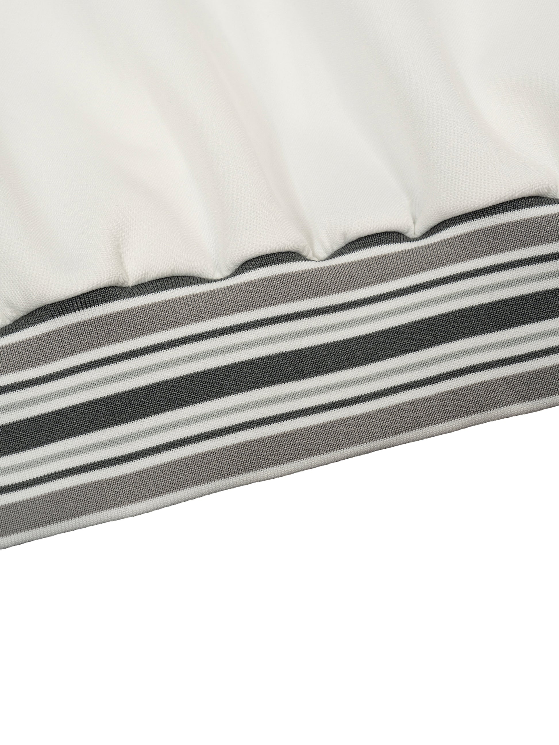 KEEMY Striped Rib Collar Zip J