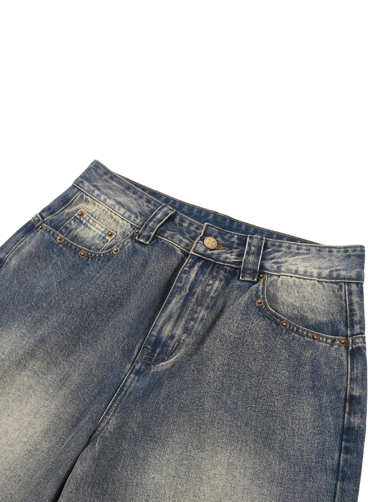 KEEMY Vintage Wash Baggy Denim