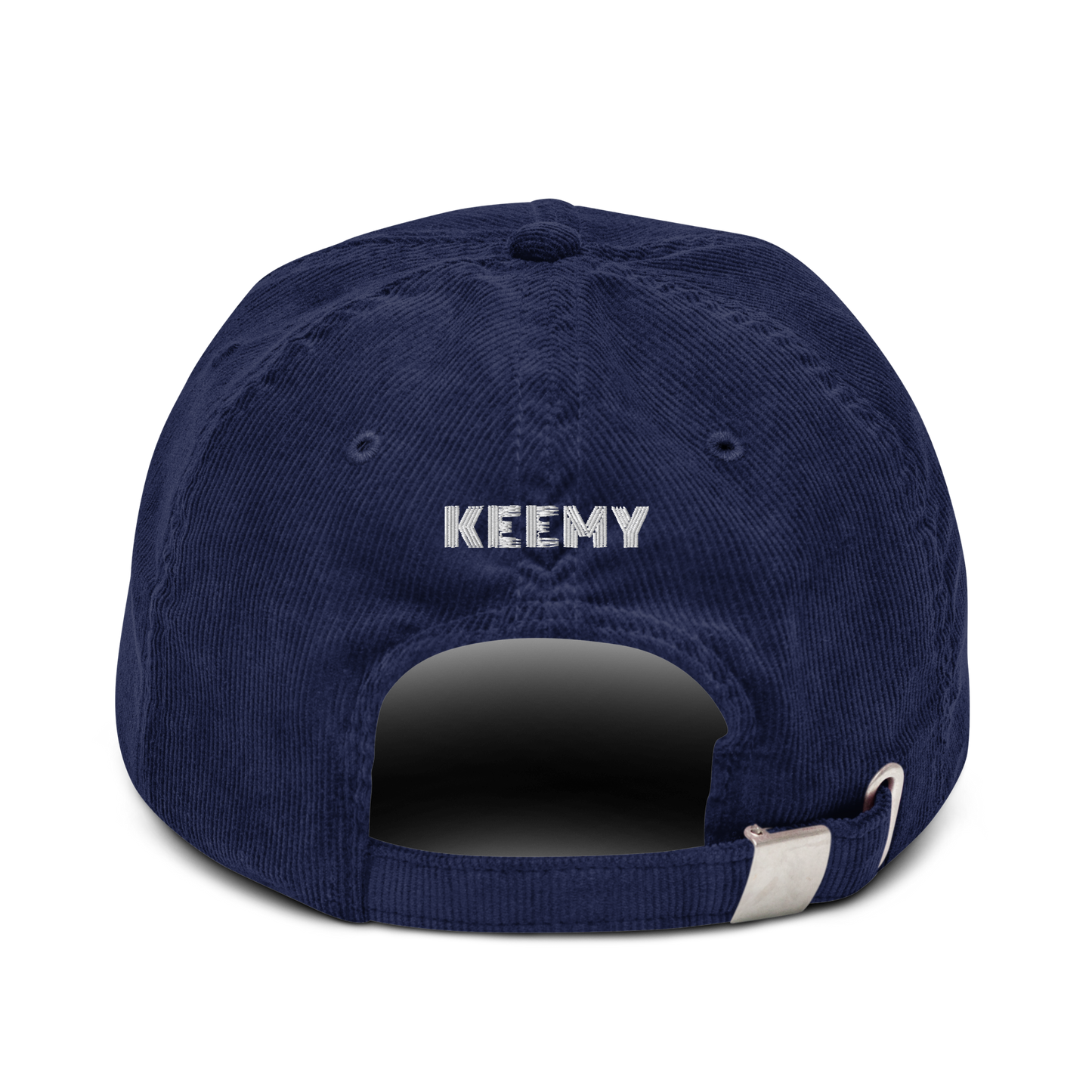 KEEMY White Embroidery Corduroy hat