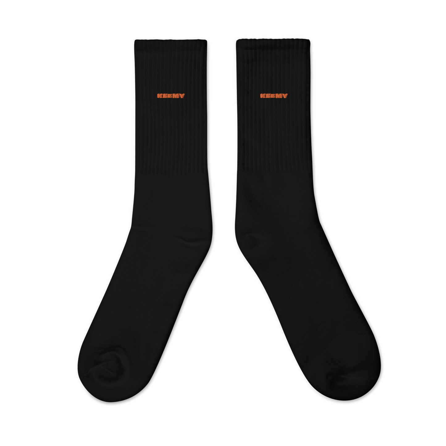KEEMY Orange Embroidered socks