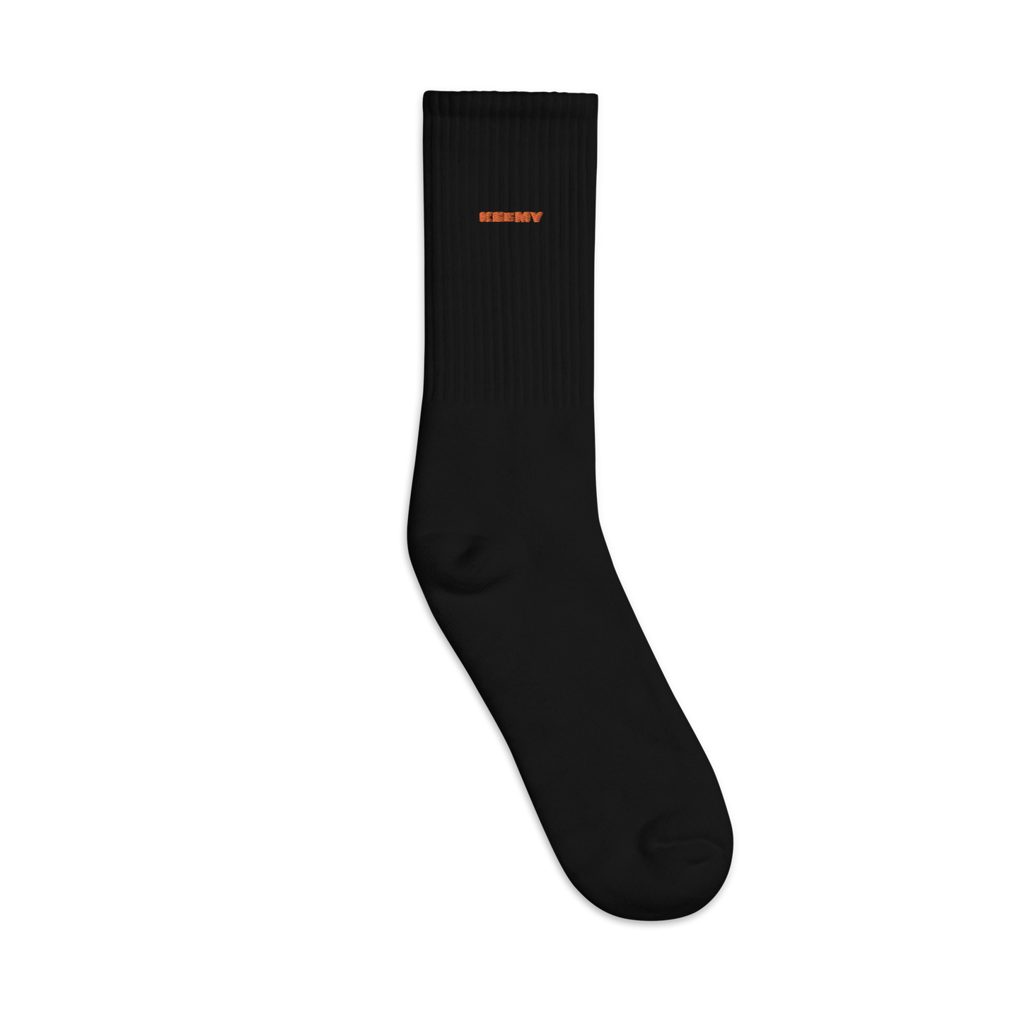 KEEMY Orange Embroidered socks