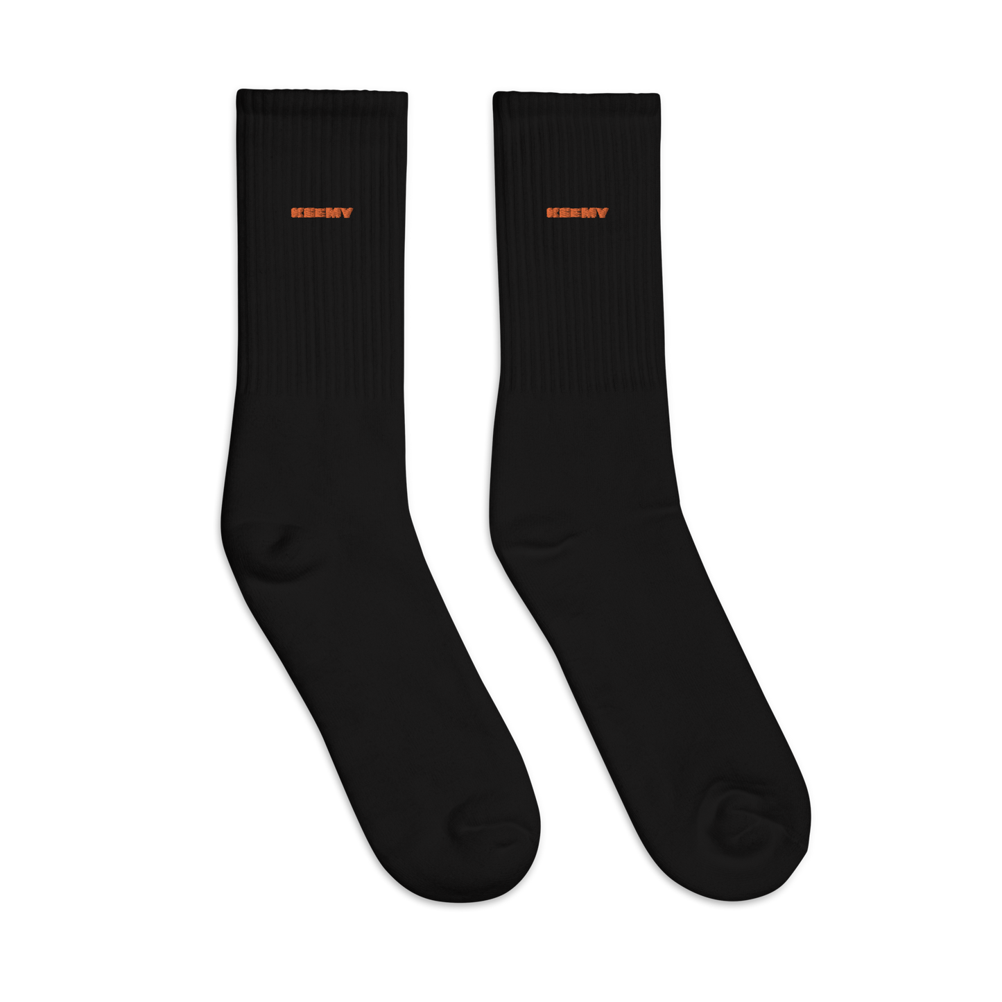 KEEMY Orange Embroidered socks