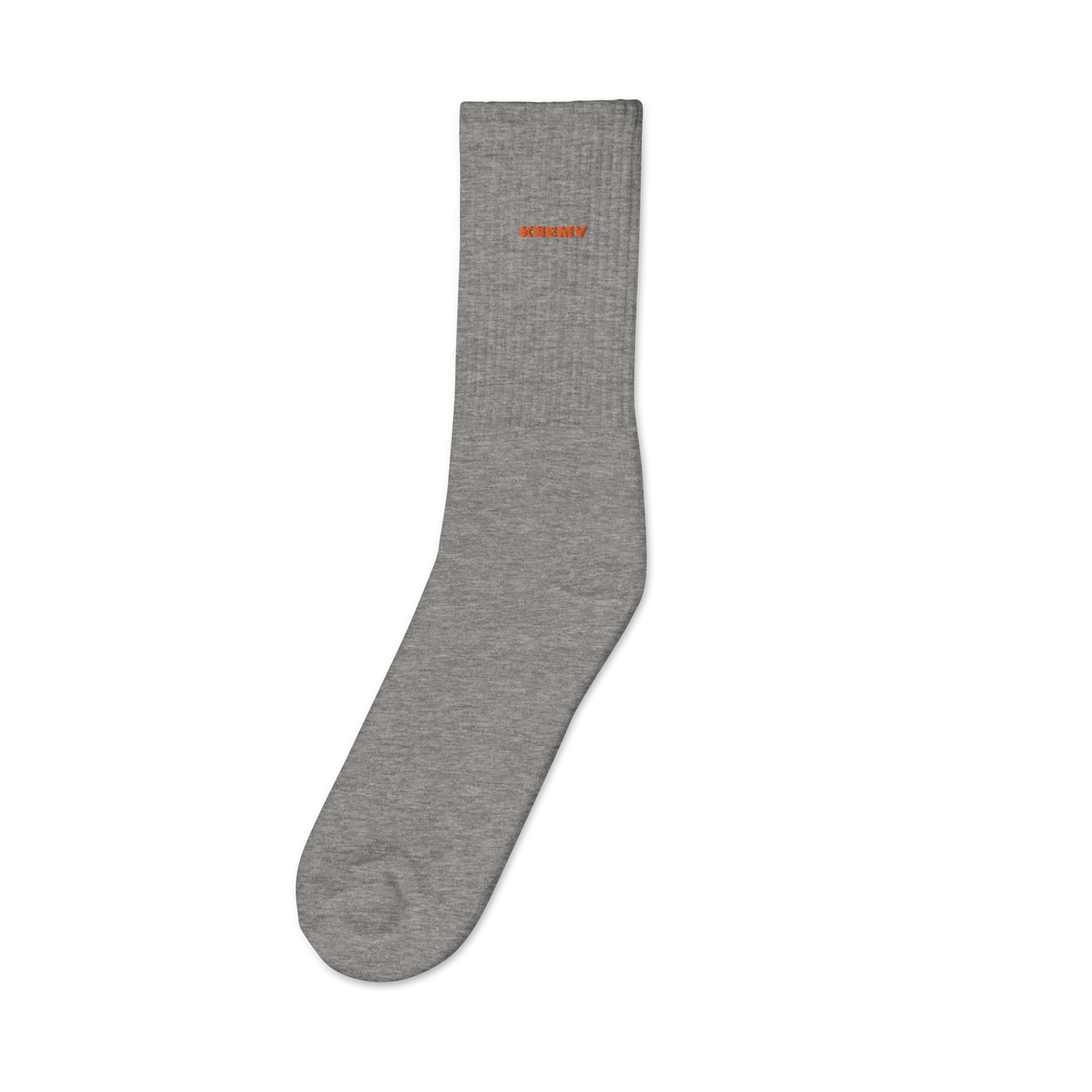 KEEMY Orange Embroidered socks