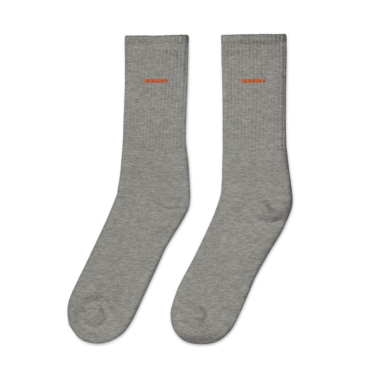 KEEMY Orange Embroidered socks