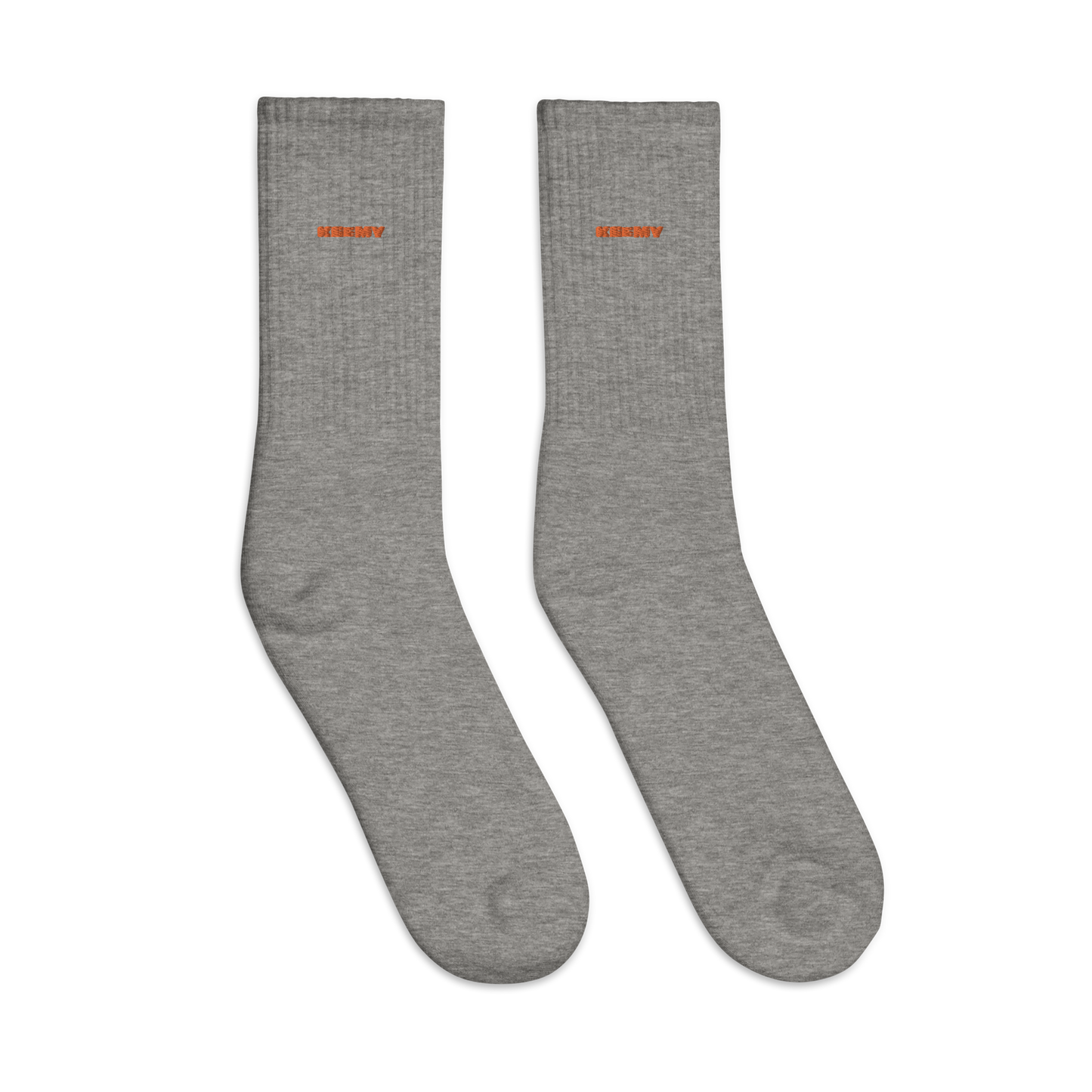 KEEMY Orange Embroidered socks