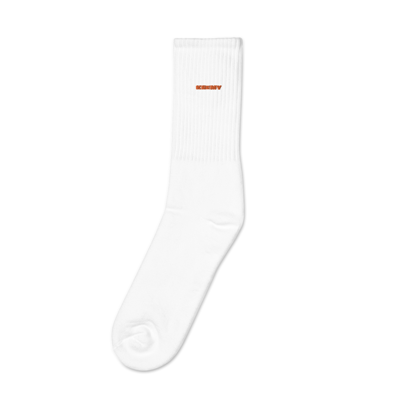 KEEMY Orange Embroidered socks
