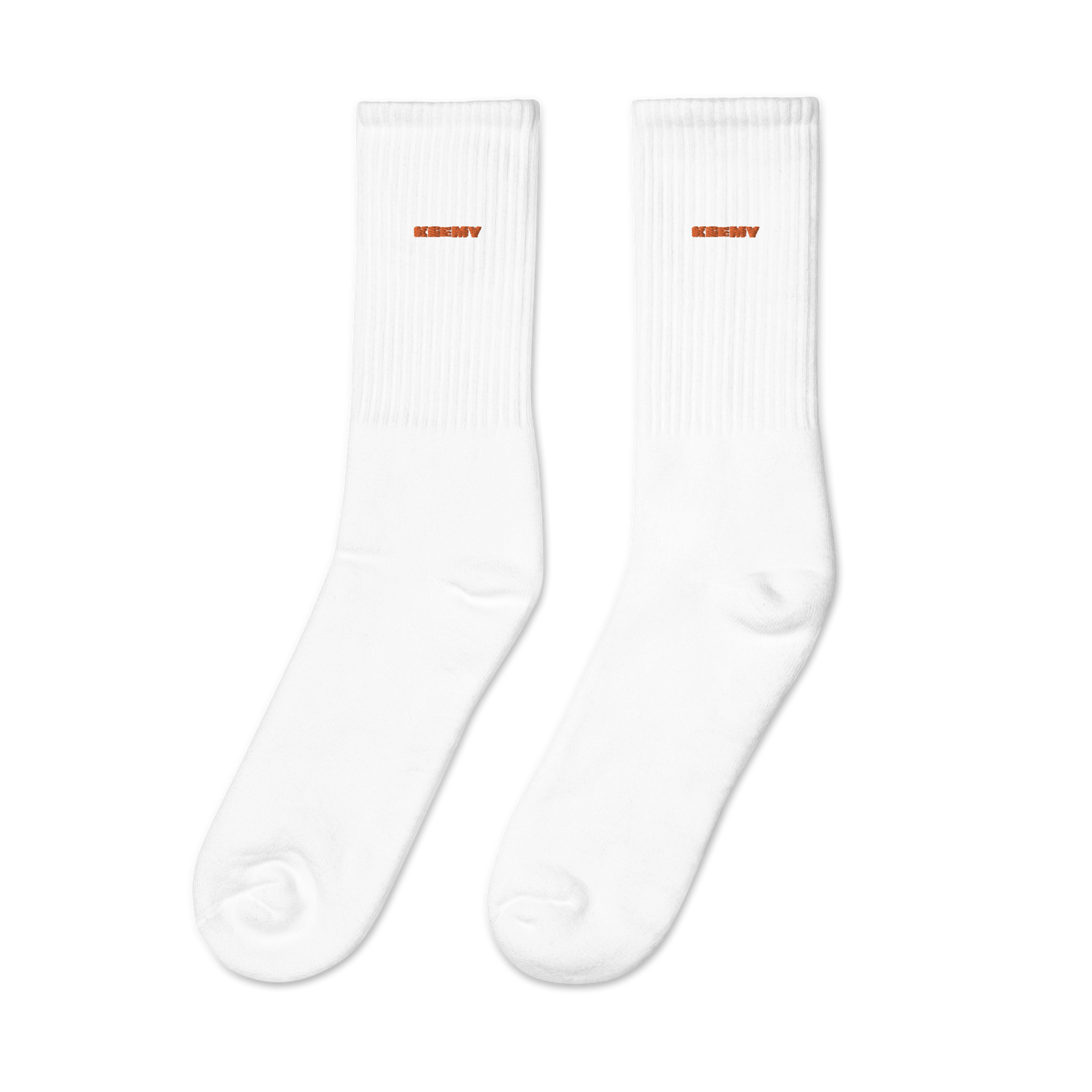 KEEMY Orange Embroidered socks