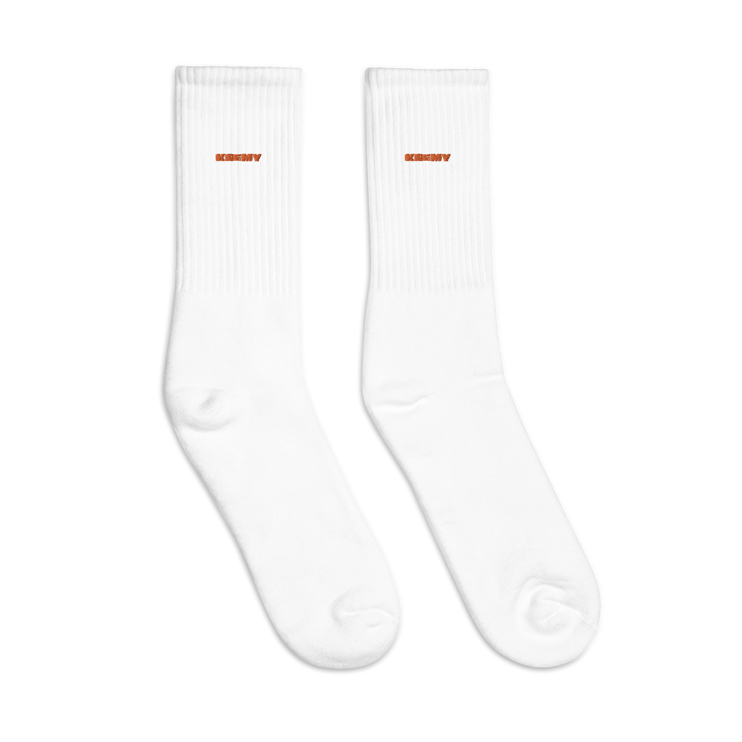 KEEMY Orange Embroidered socks