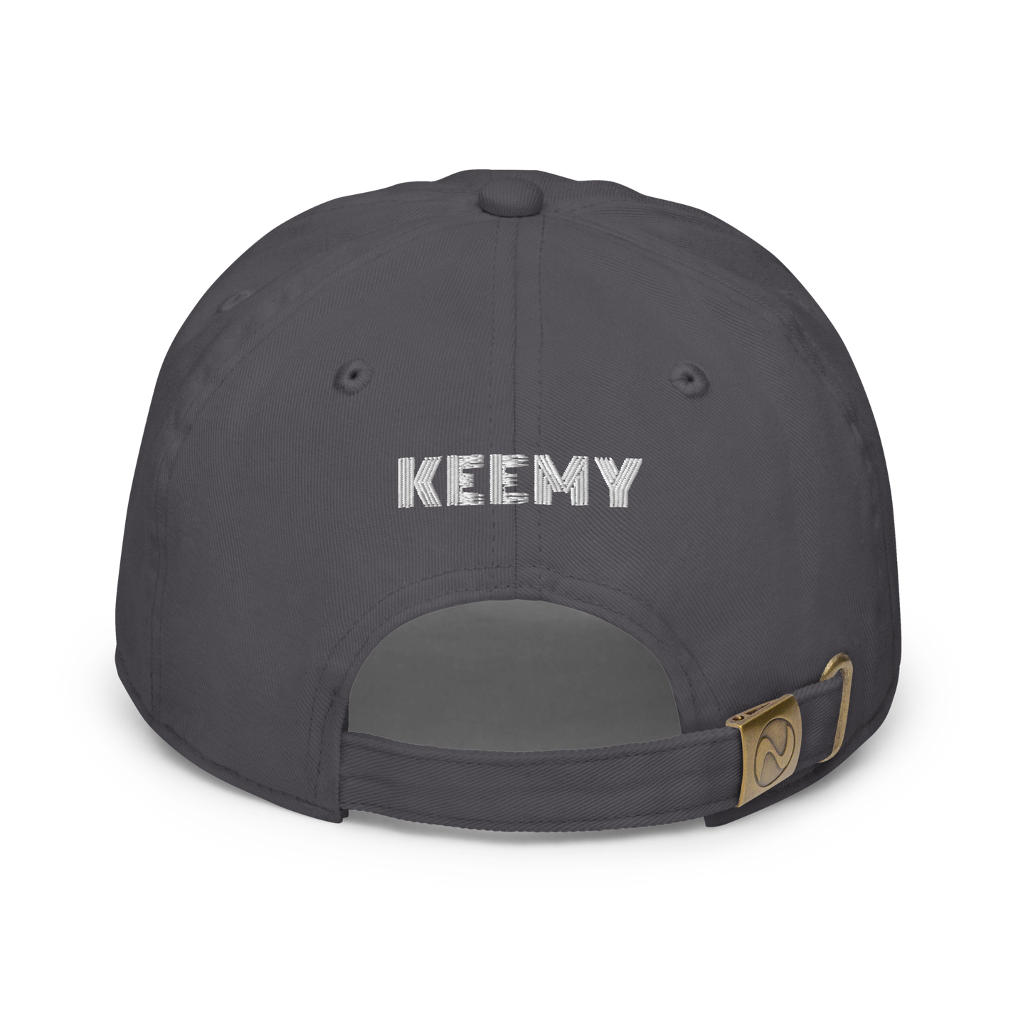 KEEMY White Embroidered Fitted baseball cap