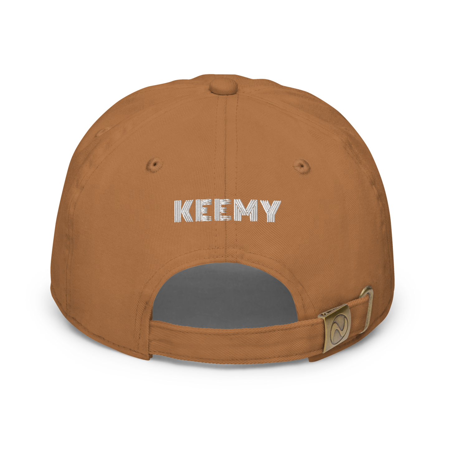 KEEMY White Embroidered Fitted baseball cap