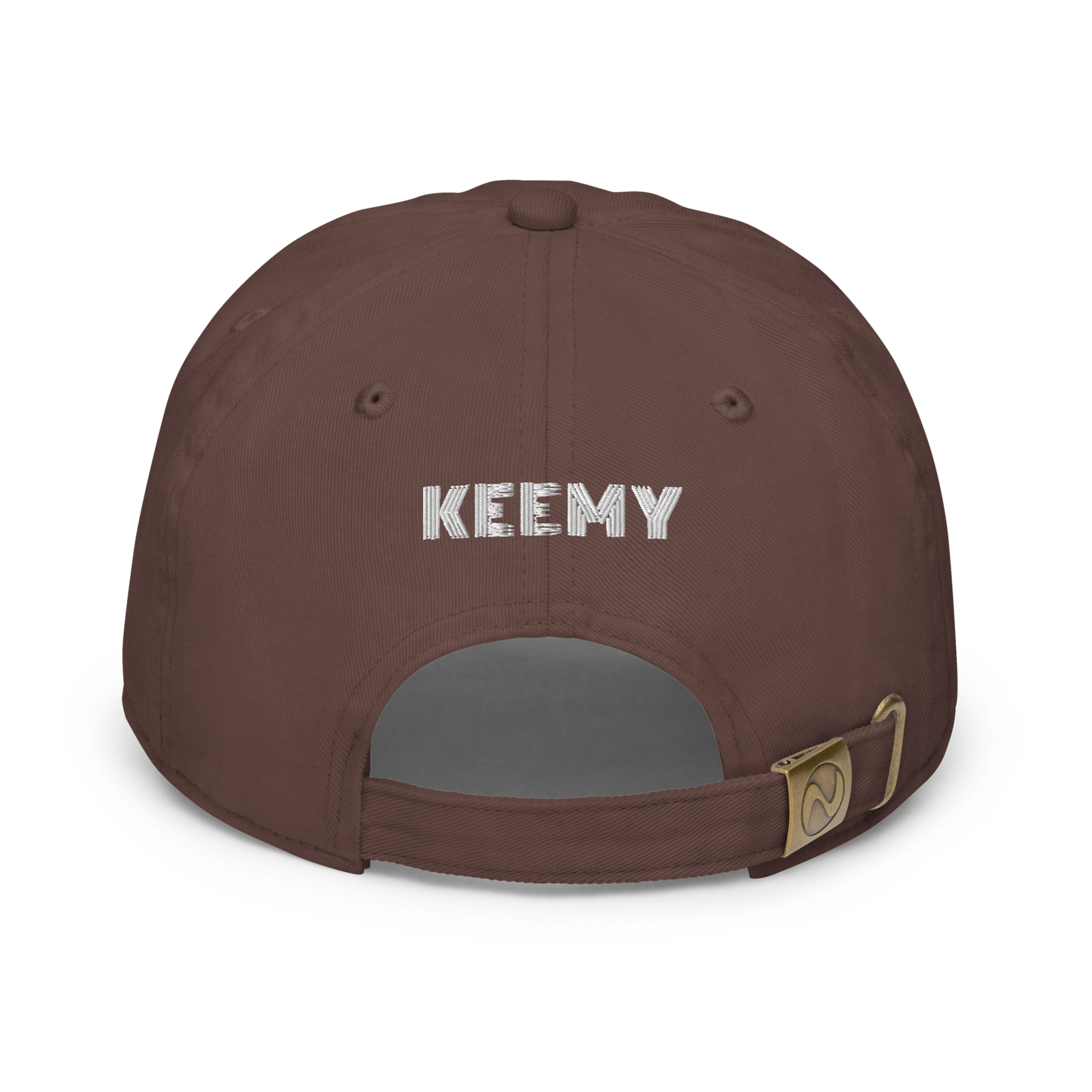 KEEMY White Embroidered Fitted baseball cap
