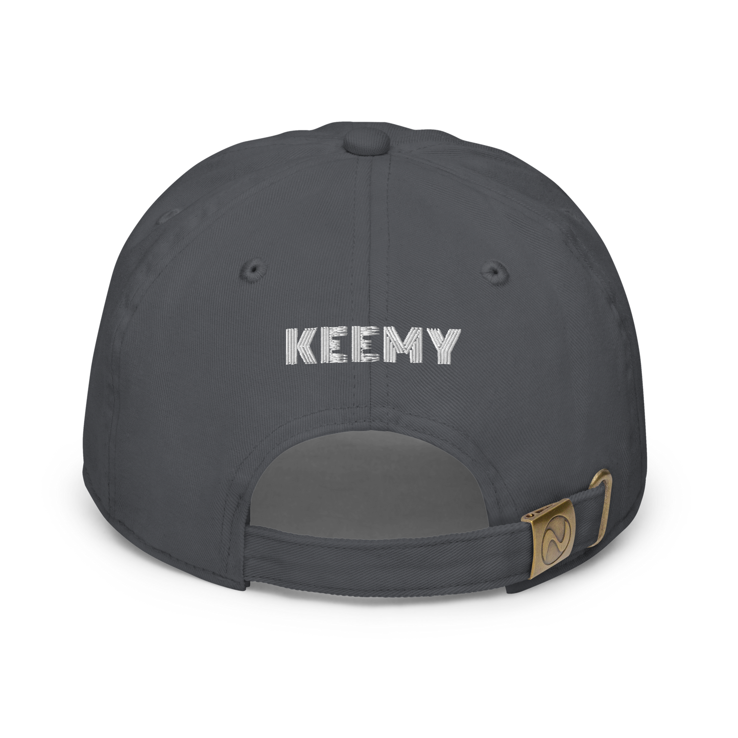 KEEMY White Embroidered Fitted baseball cap