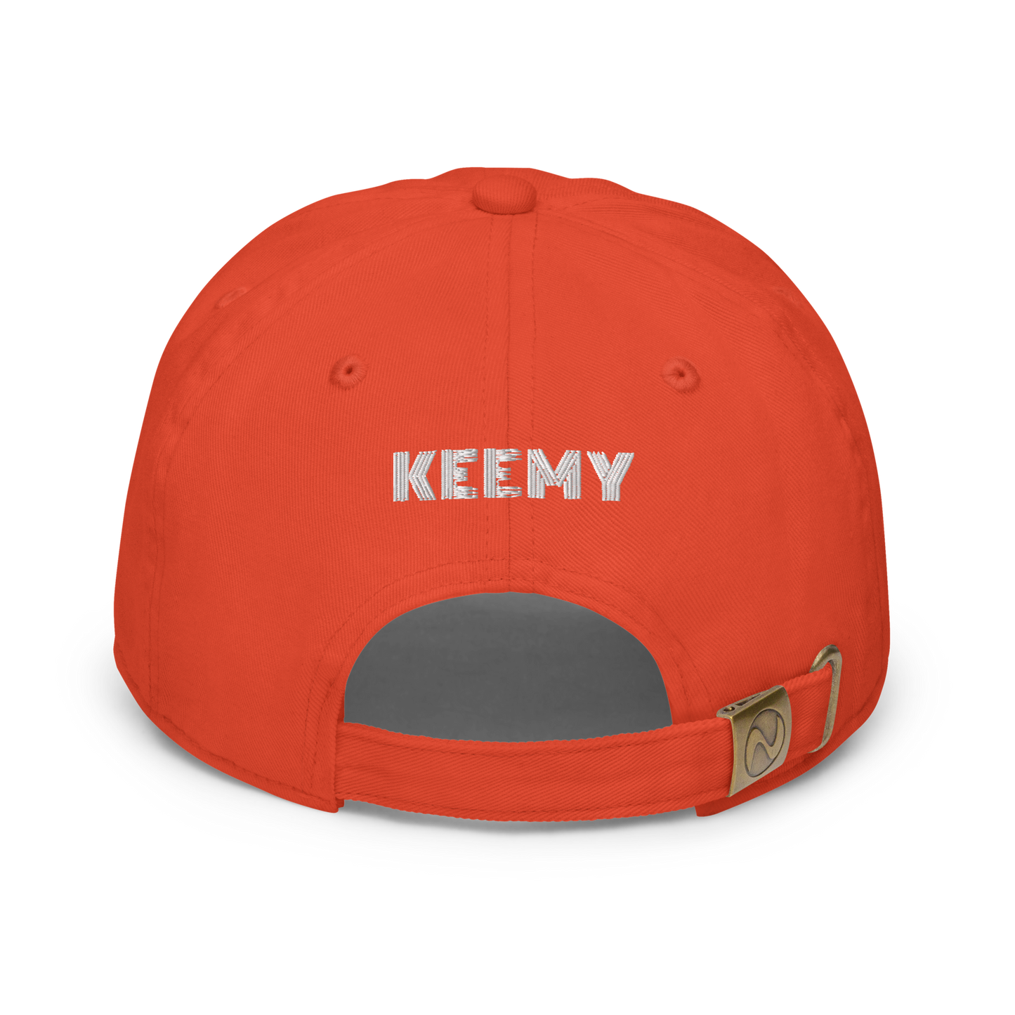 KEEMY White Embroidered Fitted baseball cap