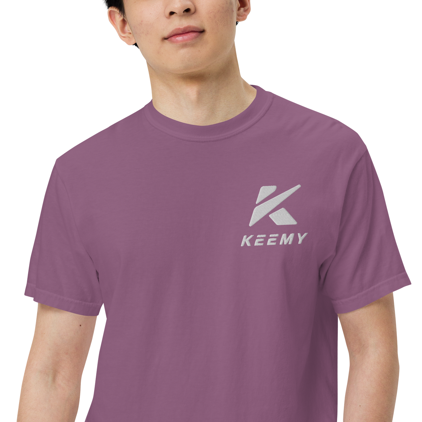KEEMY Embroidery Unisex garment-dyed heavyweight t-shirt