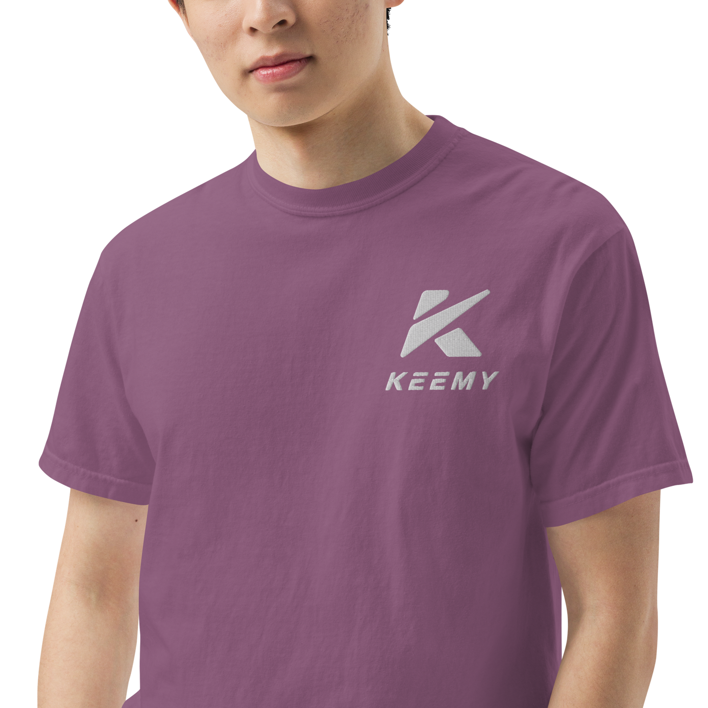 KEEMY Embroidery Unisex garment-dyed heavyweight t-shirt